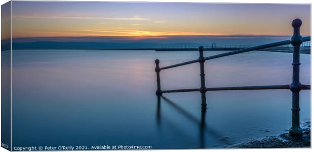 Marine Lake Sunset, West Kirby Canvas Print by Peter O'Reilly