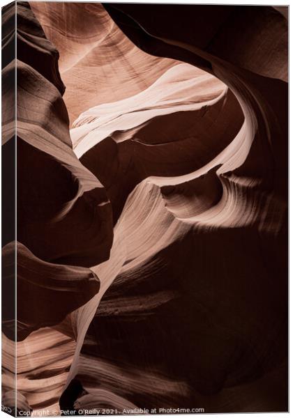 Antelope Canyon Shapes #1 Canvas Print by Peter O'Reilly