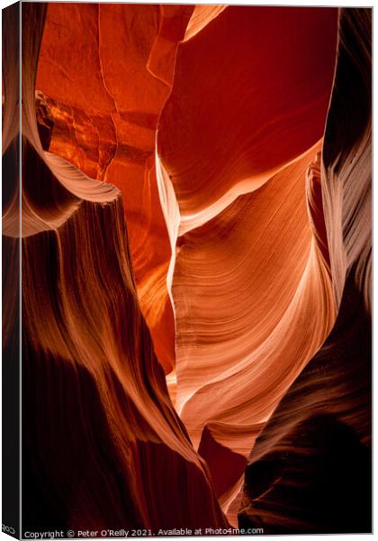 Antelope Canyon Colours #5 Canvas Print by Peter O'Reilly