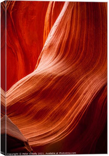 Antelope Canyon Colours #6 Canvas Print by Peter O'Reilly