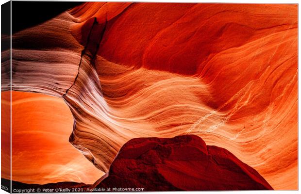 Antelope Canyon Colours #9 Canvas Print by Peter O'Reilly