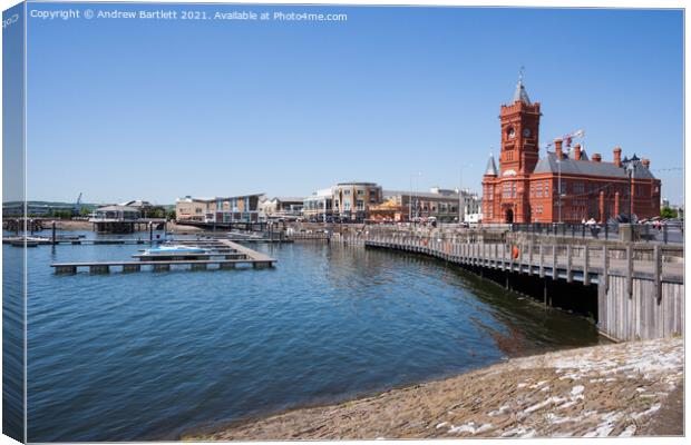 Sunny afternoon at Cardiff Bay Canvas Print by Andrew Bartlett