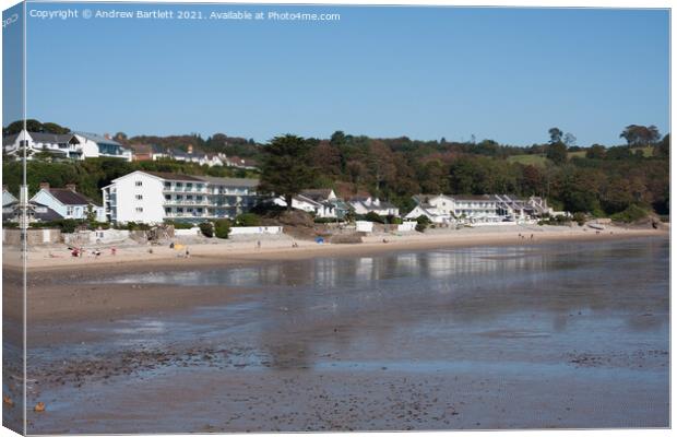 Saundersfoot beach, Pembrokeshire, West Wales, UK Canvas Print by Andrew Bartlett