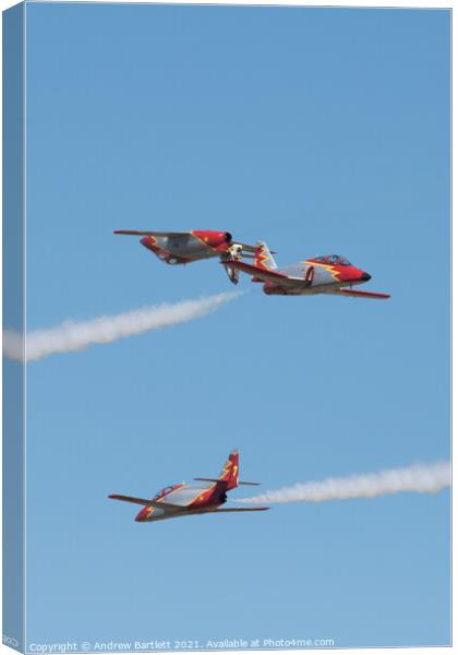 Patrulla Aguila at RIAT 2018 Canvas Print by Andrew Bartlett