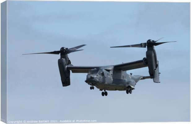 Bell Boeing CV-22B Osprey of the US Air Force Canvas Print by Andrew Bartlett