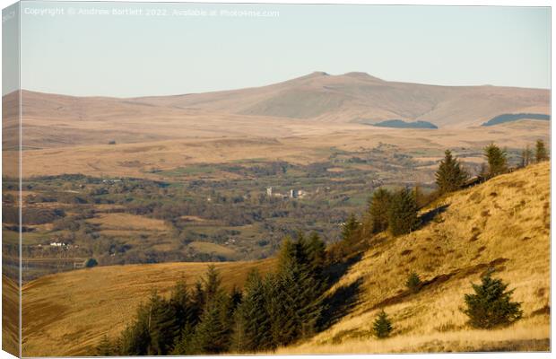 Rhigos Viewpoint, South Wales, UK. Canvas Print by Andrew Bartlett