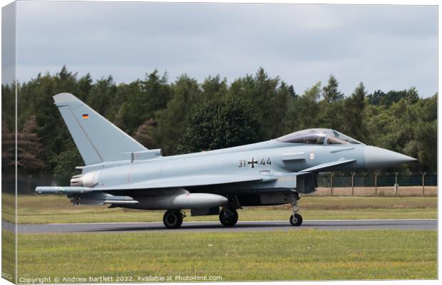 German Air Force, Eurofighter Typhoon EF2000 Canvas Print by Andrew Bartlett