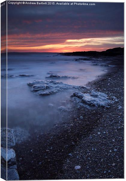 Rest Bay, Porthcawl, South Wales. Canvas Print by Andrew Bartlett