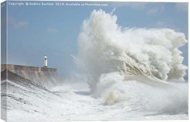 Porthcawl storm Canvas Print by Andrew Bartlett