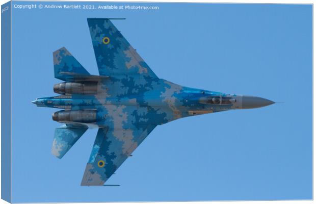 Sukhoi Su27p Flanker Ukrainian Air Force Canvas Print by Andrew Bartlett
