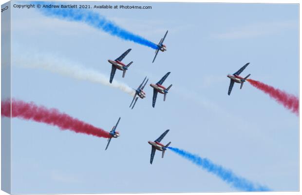 The Patrouille de France Canvas Print by Andrew Bartlett