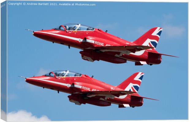 The Red Arrows Canvas Print by Andrew Bartlett
