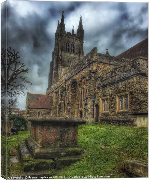 St Mildred Church Tenterden Canvas Print by Framemeplease UK