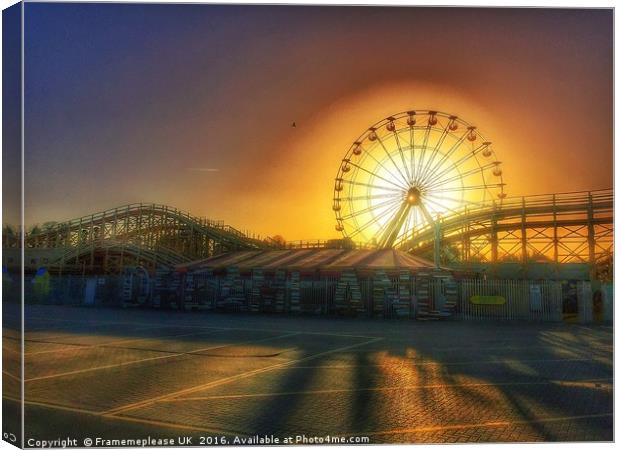 Dreamland Margate at Sunset Canvas Print by Framemeplease UK