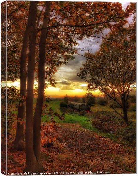 Kent and East Sussex Railway (K&ESR) in Autumn  Canvas Print by Framemeplease UK