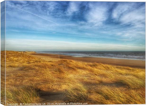 Camber Sands  Canvas Print by Framemeplease UK