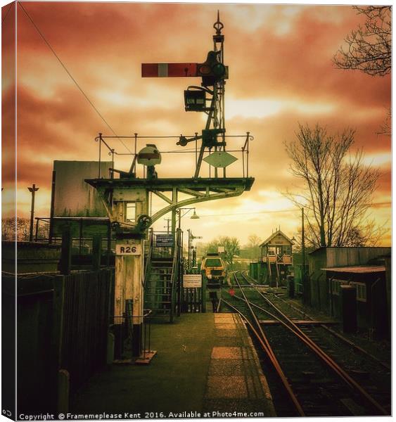  Rolvenden Train Station  Canvas Print by Framemeplease UK