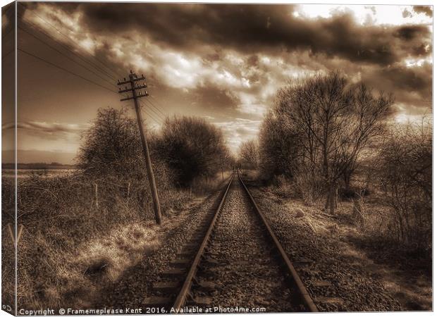 The Train line  Canvas Print by Framemeplease UK