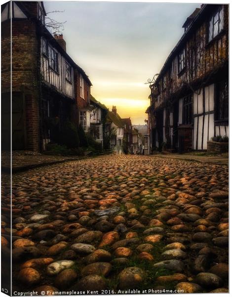 Beautiful Cobbled Street Canvas Print by Framemeplease UK
