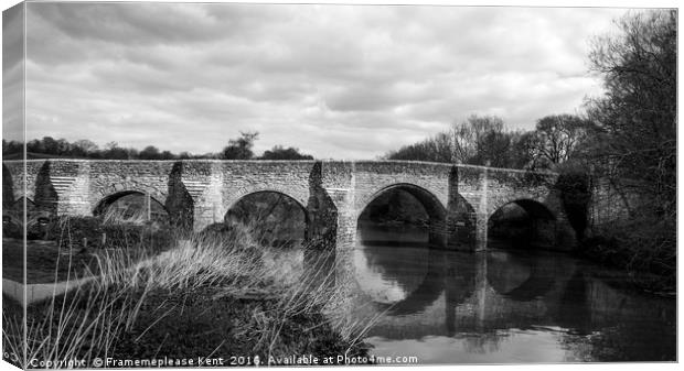 Teston Bridge  Canvas Print by Framemeplease UK