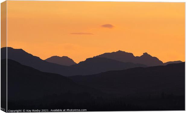 The Cobbler sunset Canvas Print by Kay Roxby