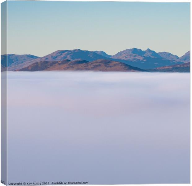 Conic Hill cloud inversion Canvas Print by Kay Roxby