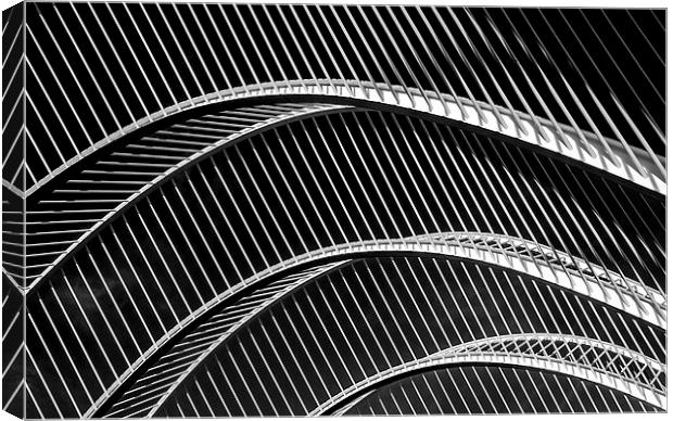 Arching steel pattern Canvas Print by Stephen Giles