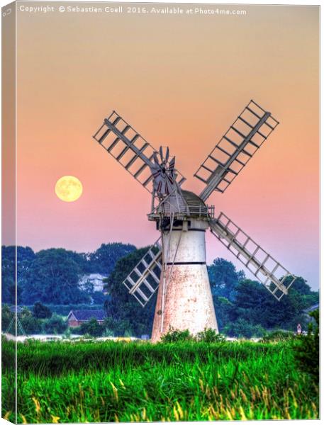 Thurne Windpump Canvas Print by Sebastien Coell