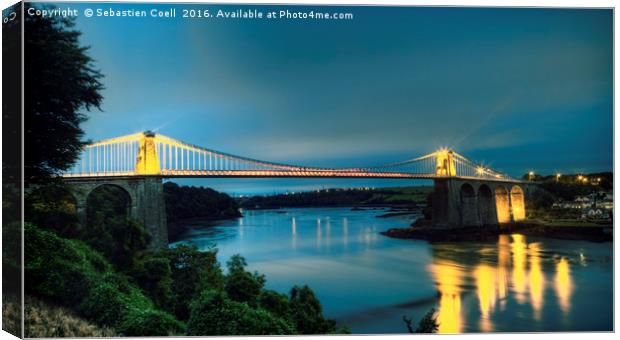 Night time crossing  Canvas Print by Sebastien Coell