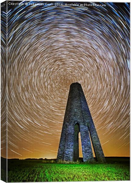 Time flies over the Daymark Canvas Print by Sebastien Coell