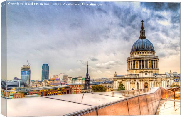 Above St Pauls Canvas Print by Sebastien Coell