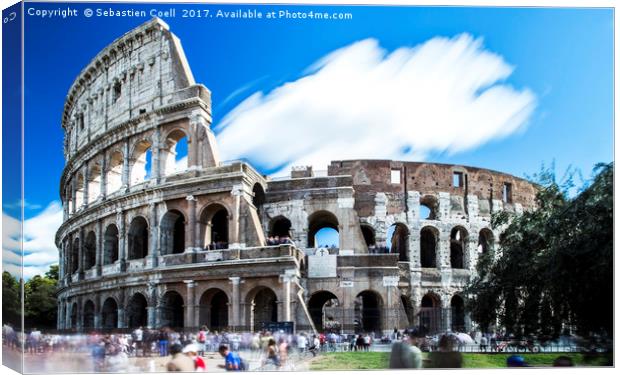The Colosseum in Rome Canvas Print by Sebastien Coell