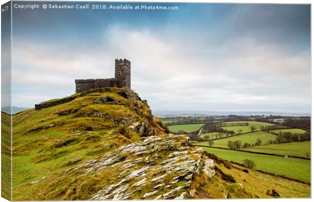 Church with a view - Brentor.. Canvas Print by Sebastien Coell
