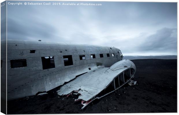 DC3 plane crash Canvas Print by Sebastien Coell