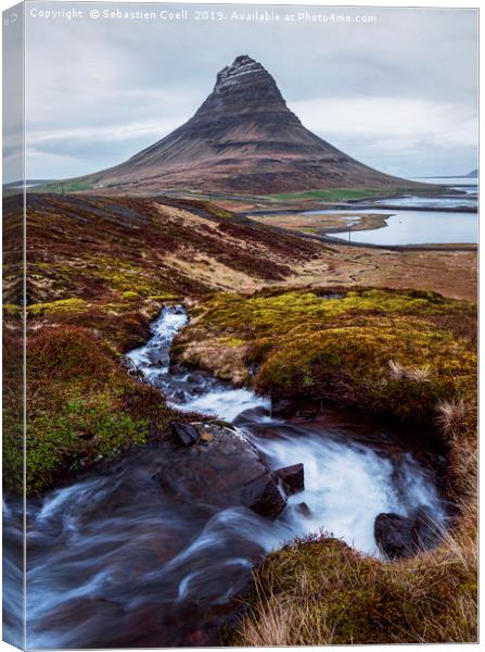 Kirkjufell.... Canvas Print by Sebastien Coell