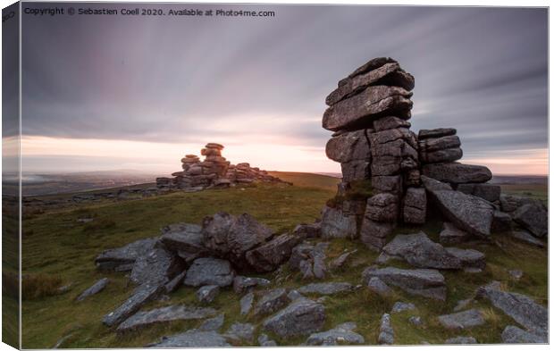 Great Staple Tor Dartmoor Canvas Print by Sebastien Coell