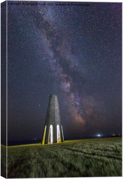 Daymark at night. Canvas Print by Sebastien Coell