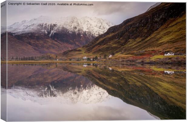 Scotland Loch Reflections, Canvas Print by Sebastien Coell