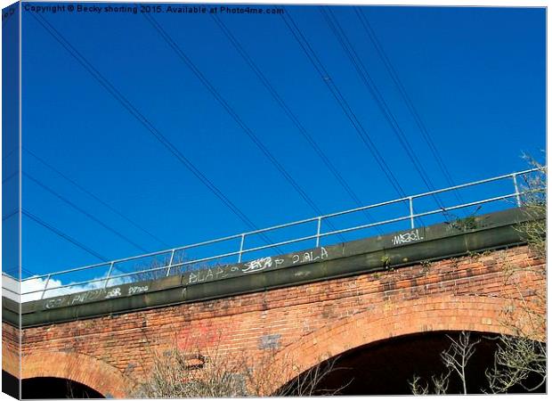  leicester bridge Canvas Print by Becky shorting