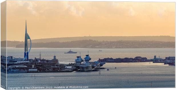 Majestic Fleet in Portsmouth Canvas Print by Paul Chambers