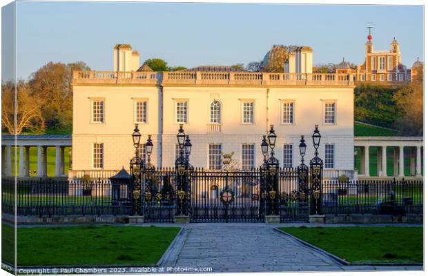 Majestic Queens House Canvas Print by Paul Chambers