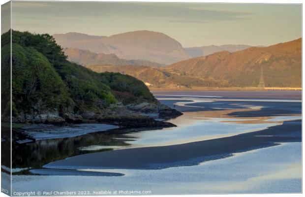 The River Dwyryd in Portmeirion, Wales, a place to relax and enjoy the scenery Canvas Print by Paul Chambers