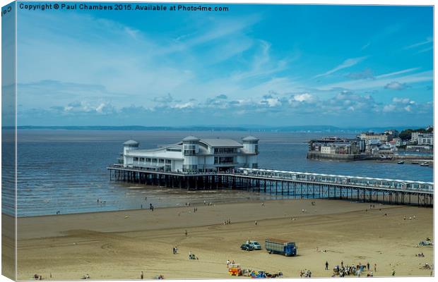 Summer Bliss at Weston Super Mare Pier Canvas Print by Paul Chambers