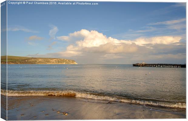 Majestic Swanage Bay Canvas Print by Paul Chambers