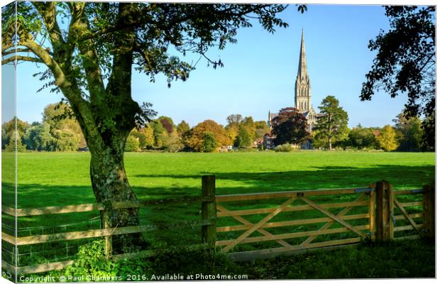 Salisbury Cathedral Canvas Print by Paul Chambers