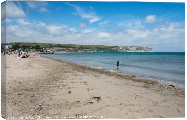 Swanage Beach Canvas Print by Paul Chambers
