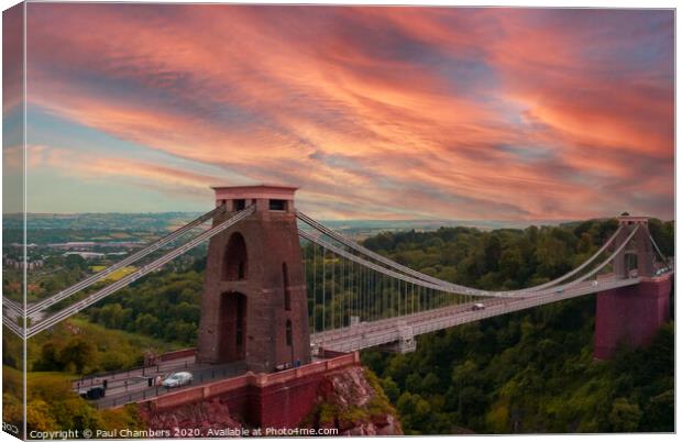 Clifton Suspension Bridge Canvas Print by Paul Chambers