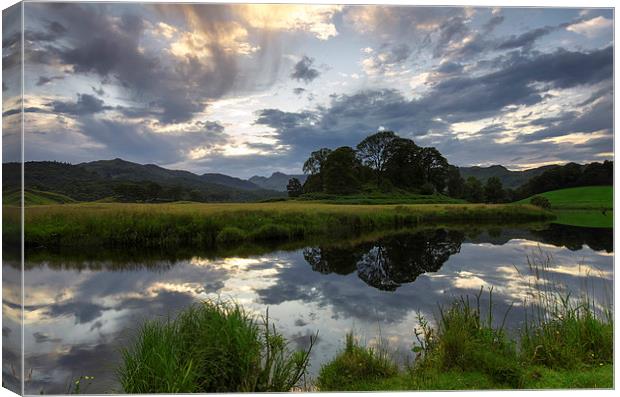  Elterwater Reflections Canvas Print by Mark Tomlinson