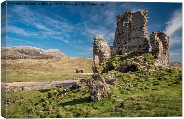 The ruins of Ardvreck Castle Canvas Print by Mark Tomlinson