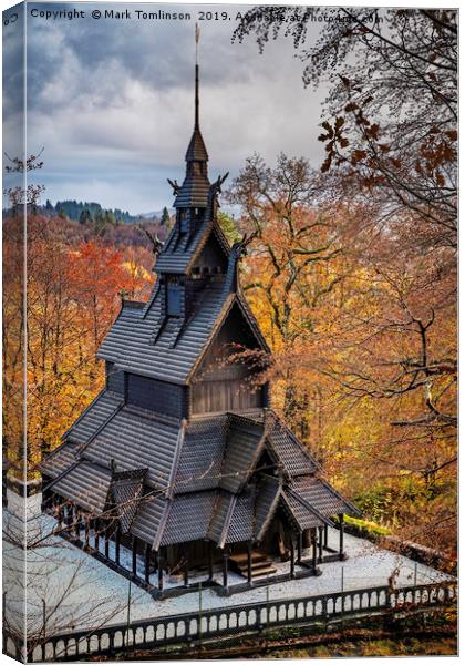 Fantoft Stave Church Canvas Print by Mark Tomlinson